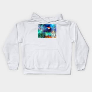 Ufo in Forest Kids Hoodie